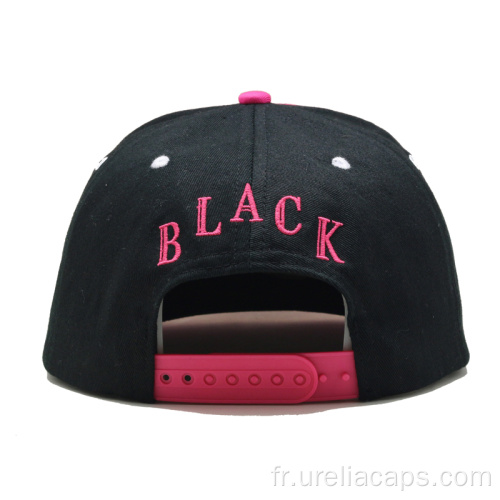 Chapeau Snapback brodé en coton